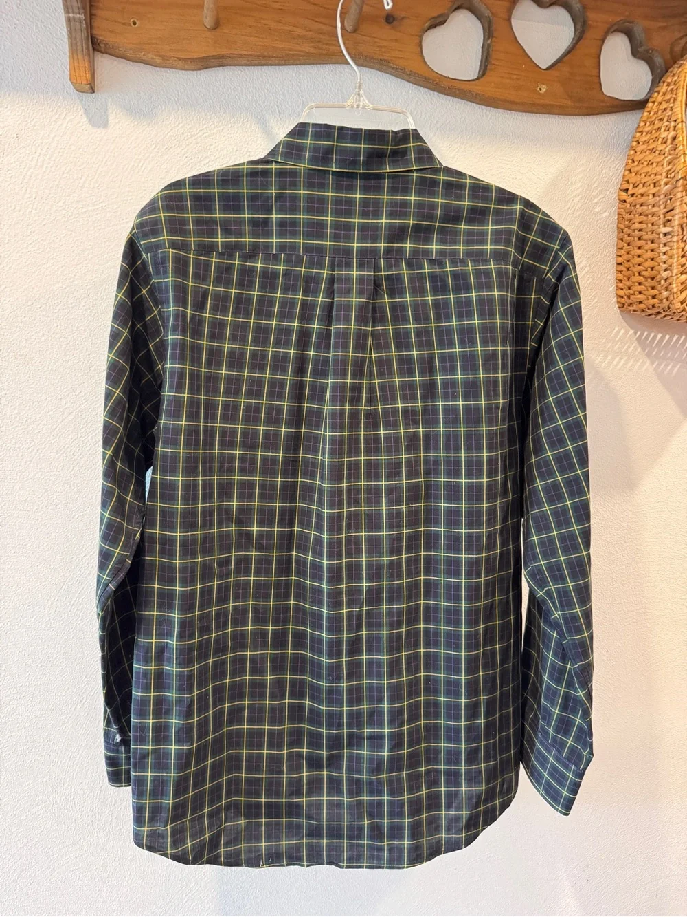 Ralph Lauren Navy and Green Plaid Button-Down Shirt